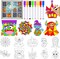 30 Pack Halloween Arts Crafts for Kids,14 Markers Hobby Gifts for Kids